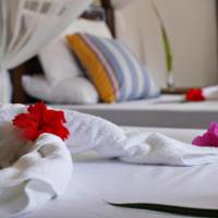 Twin Room with Sea and Garden View