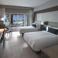 Corner Ocean View Room with Two Double Beds, Balcony, Cabana