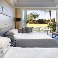 Double Room with Two Double Beds, Terrace and Garden View