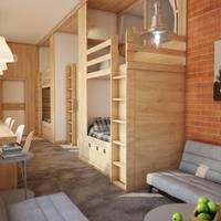 Double Bed in 6-Bed Mixed Dormitory Room
