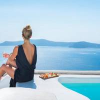 Sophia Honeymoon Cave Suite with Indoor & Outdoor Plunge Pool & Caldera View