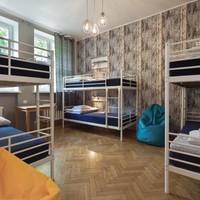 Bed in 6-Bed Dormitory Room with Shared Bathroom