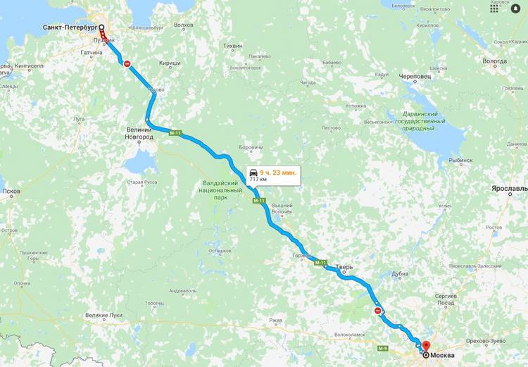 Дорога из Петербурга в Москву станет туристическим маршрутом